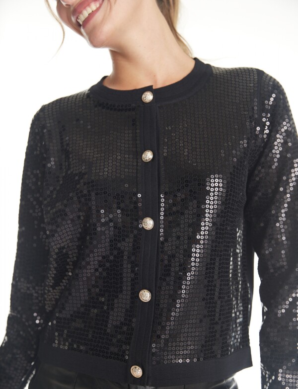 Cardigan Lentejuelas NEGRO