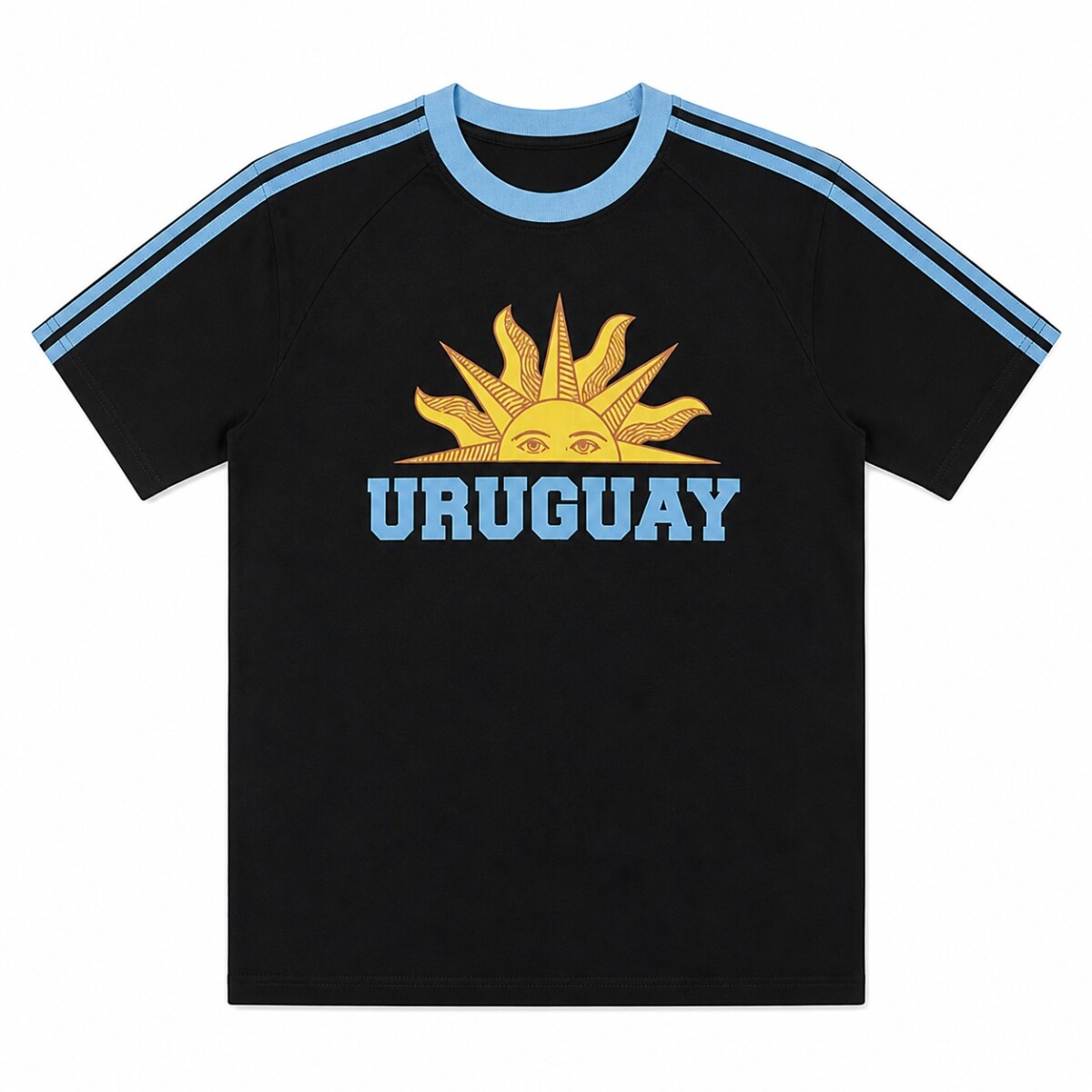 CAMISETA DE NIÑO SOL UY NEGRO TALLE 8 - NEGRO 