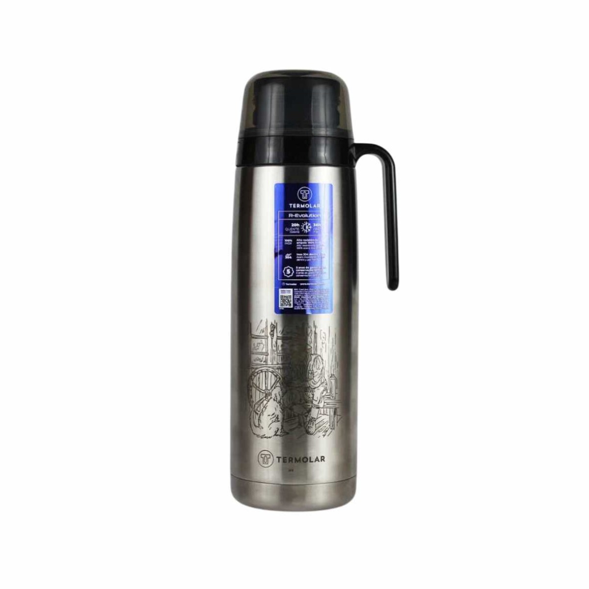 TERMOLAR - TERMO 1LT INOX CON DISEÑO 