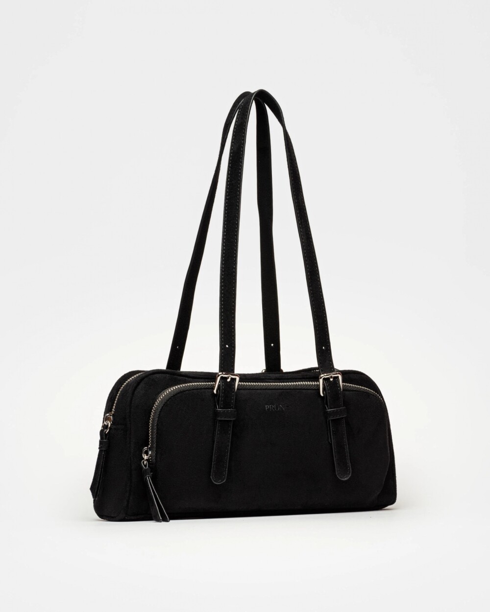 Cartera al hombro Lagoon en efecto gamuza Negro