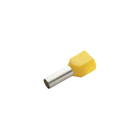 Terminal tipo pino p/cable: 2x6mm2, color amarillo WI3558