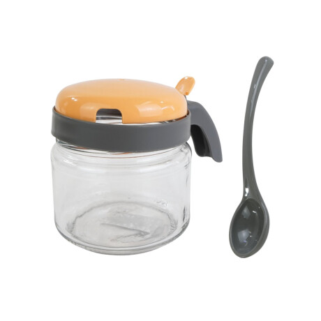 Especiero Herevin de vidrio con cuchara de plastico 300cc Especiero Herevin de vidrio con cuchara de plastico 300cc