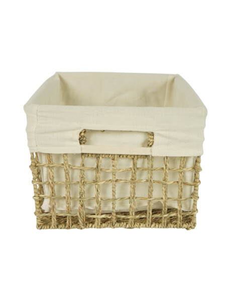 CESTO FORRADO C/TELA SEAGRASS 30x30xH23CM NATURAL CESTO FORRADO C/TELA SEAGRASS 30x30xH23CM NATURAL