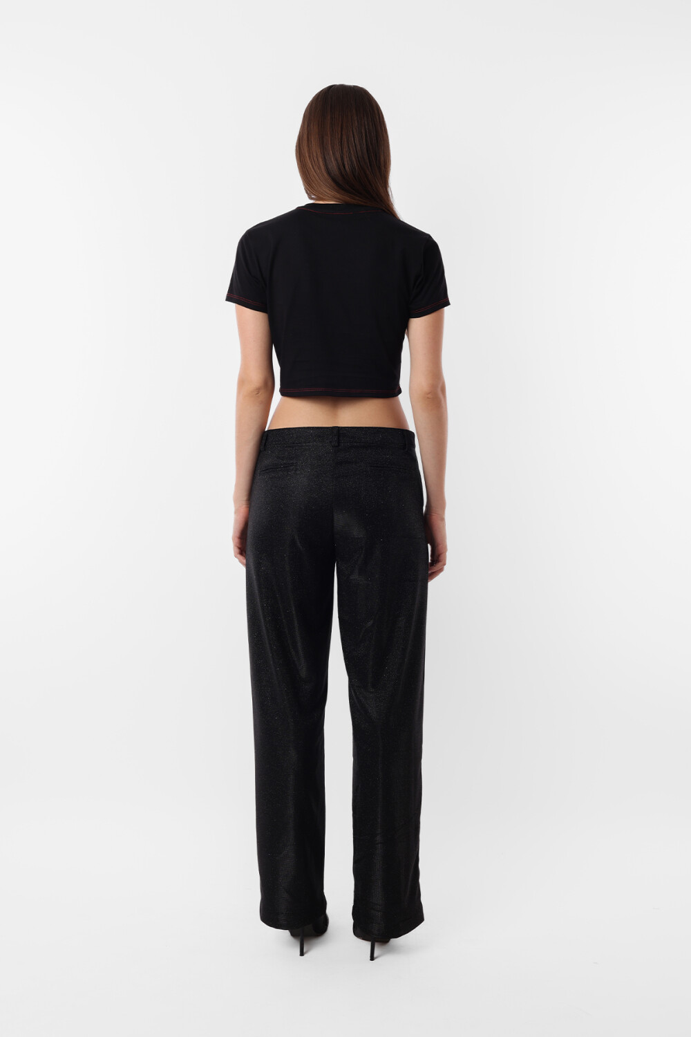 Baby Tee Arrowed Negro