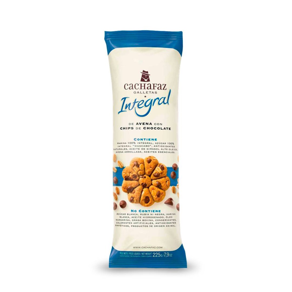 Galleta Integral Cachafaz 225 Grs - Avena y Chocolate 