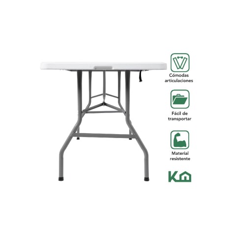 Mesa plegable 1.8m Portátil Eventos Jardín Exterior Mesa plegable 1.8m Portátil Eventos Jardín Exterior
