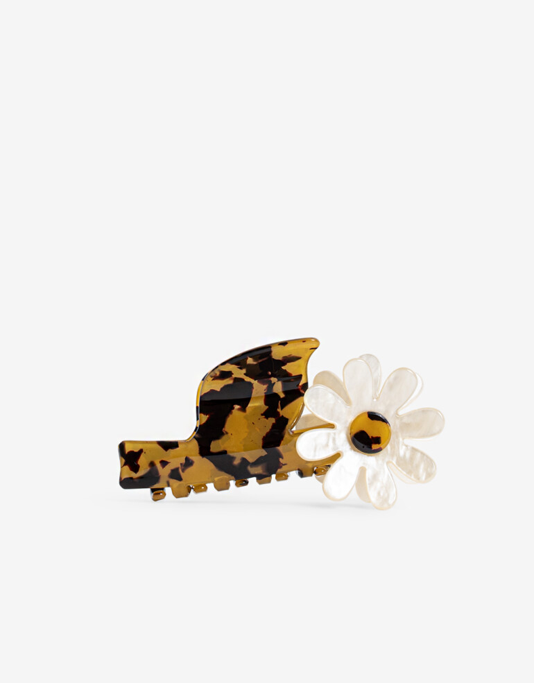 Broche Flores Broche Acrílico Con Flor - Combinacion Bicolor
