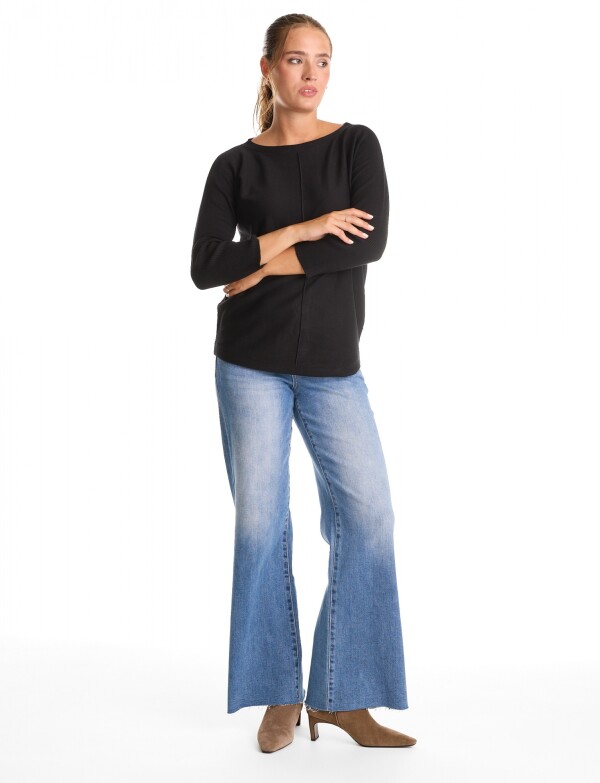 Buzo Espalda Botones NEGRO