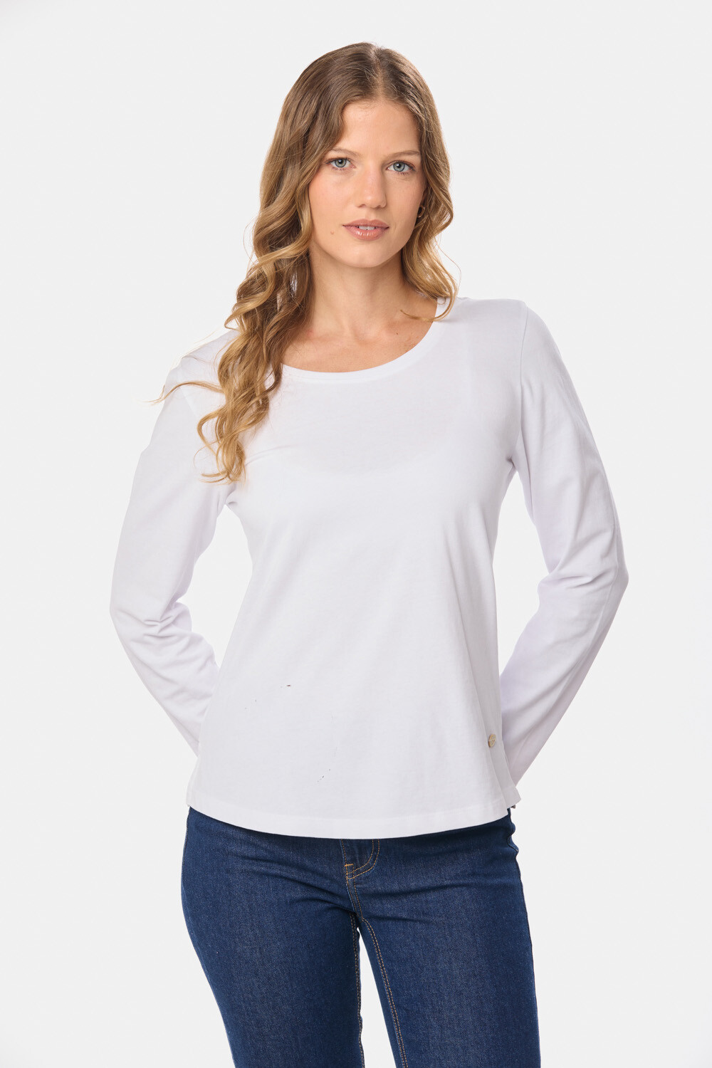 REMERA LISA MANGA LARGA Blanco
