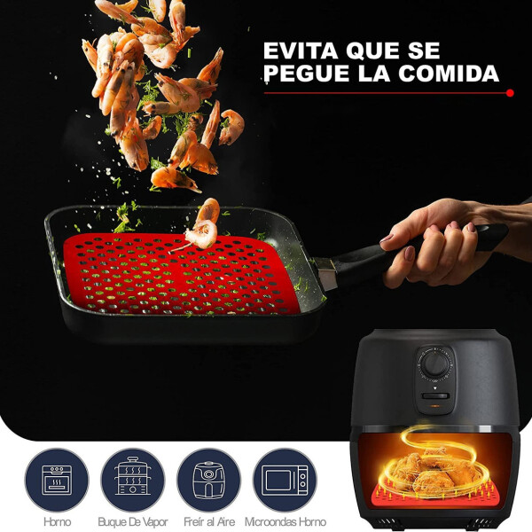 Revestimiento Freidora Sin Aceite Silicona Antiadherente Variante Color Rojo