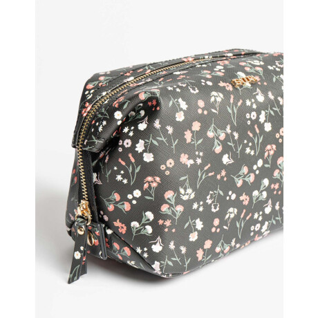 Portacosméticos Con Cierre Estampado Flores