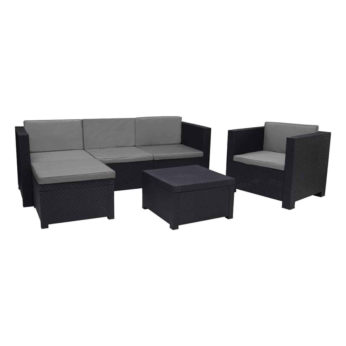 Juego De Jardin Manhattan Grafito 