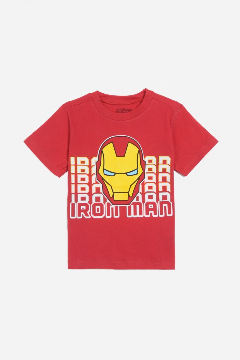 Remera niño Avengers ROJO