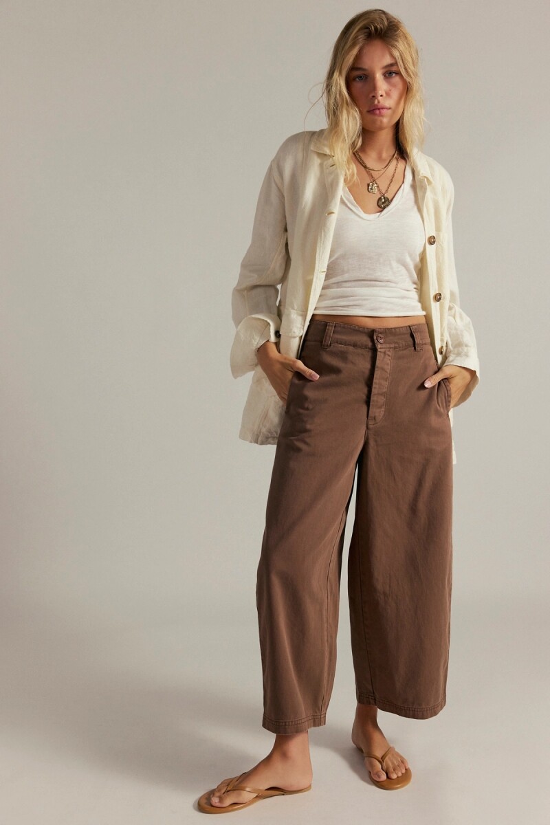 PANTALON CHINO LAYDOWN Marron