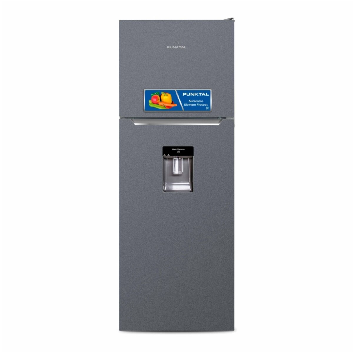 REFRIGERADOR FRIO SECO 345L 2 PUERTAS INOX - DISPENSADOR - acero inoxidable 