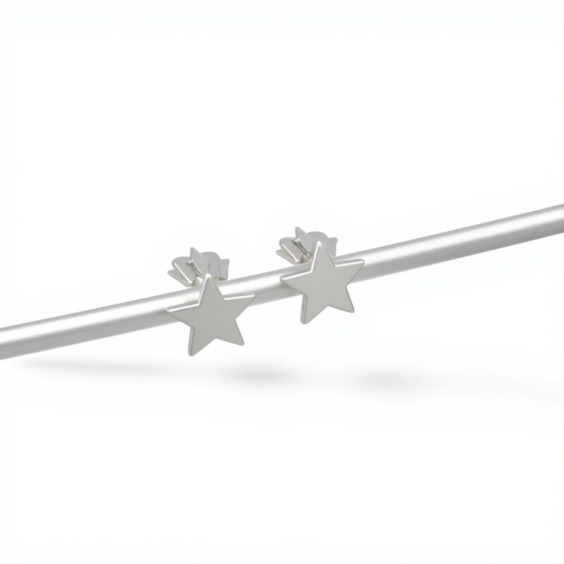 Caravanas Estrella-Plata 925-Sin piedra-CA3499 sinpiedra