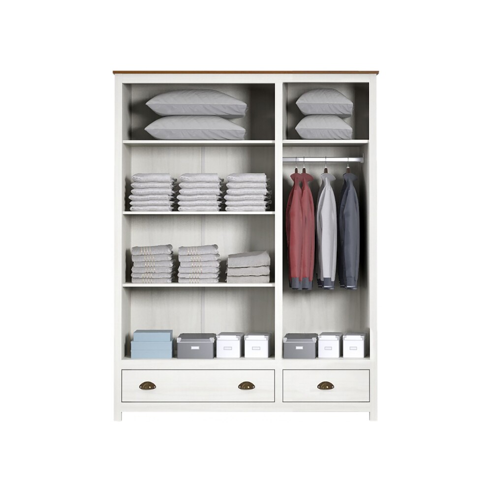 PLACARD ROPERO 3 PUERTAS MADERA BLANCO TOPAZIO
