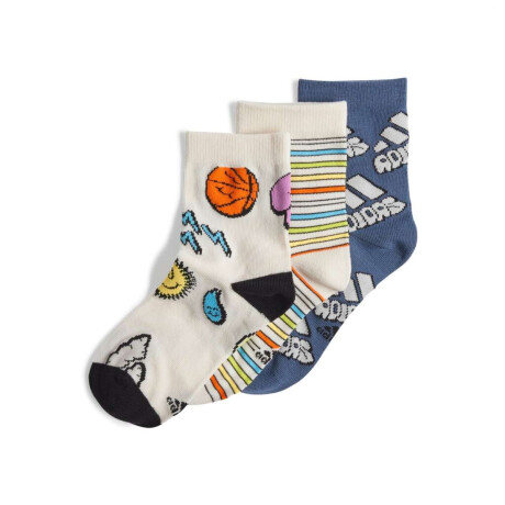 Medias Bubbles 3-Pack de Niños Blanco