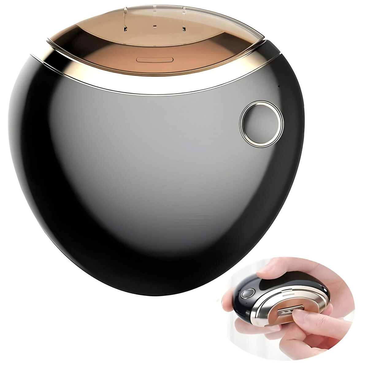 Corta Uñas Eléctrico Portátil USB C/ Función Lima Recargable - Color Negro 