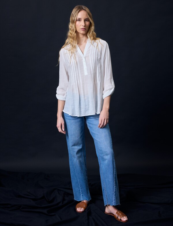 Blusa Botones BLANCO