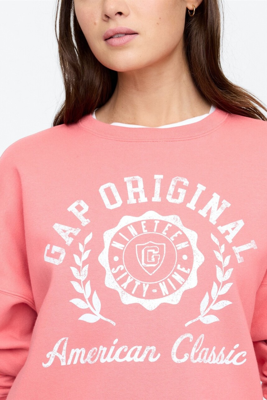 Buzo Deportivo Logo Gap Mujer Watermelon Ice