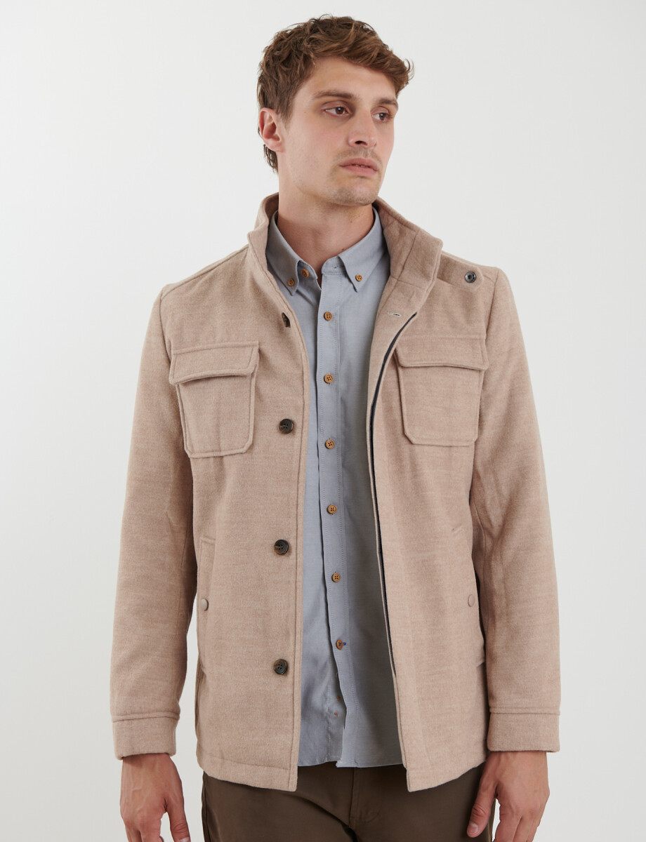300256 SOBRETODO HARRINGTON LABEL Tostado