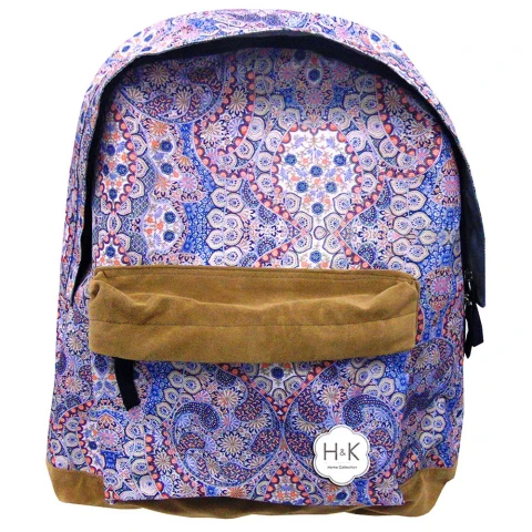 Mochila infantil escolar Varios Diseños Arabesco Azul