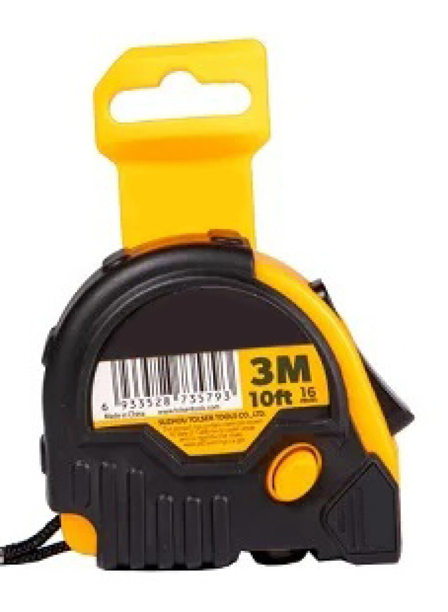 TOLSEN CINTA MÉTRICA CMT/PULG GOMA C/TRABA 3MX16MM 