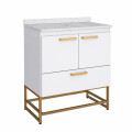 MUEBLE BAÑO EN MADERA CON PATAS SUEZ BLANCO + ENCIMERA SIN BACHA Mueble Baño En Madera Con Patas Suez Blanco + Encimera Sin Bacha