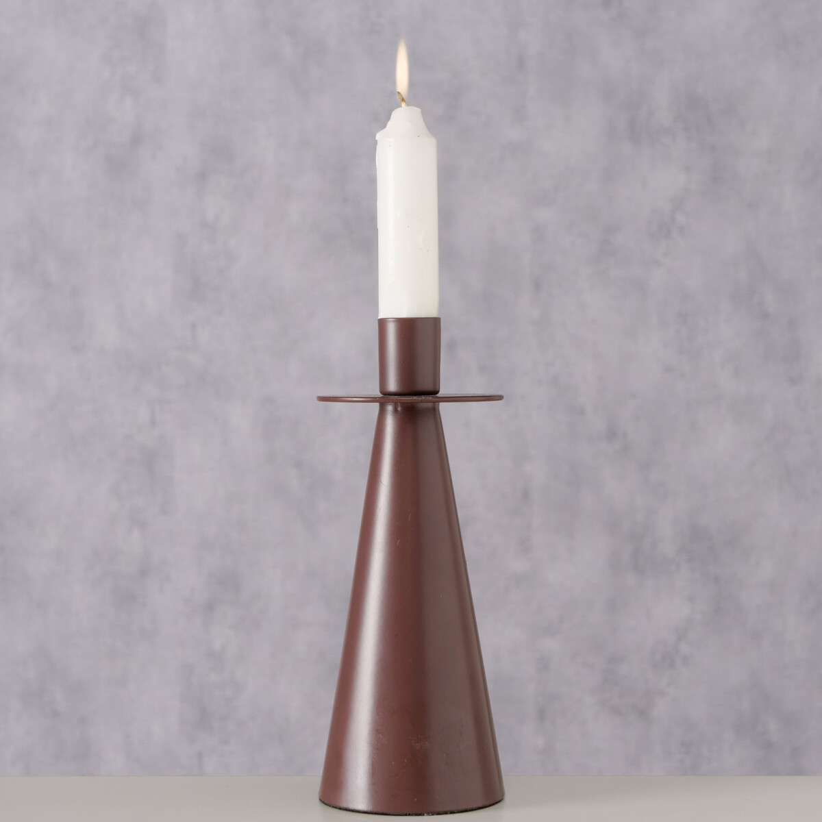 CANDELABRO 208517 - SMALL METAL ROJO BORDEAUX 