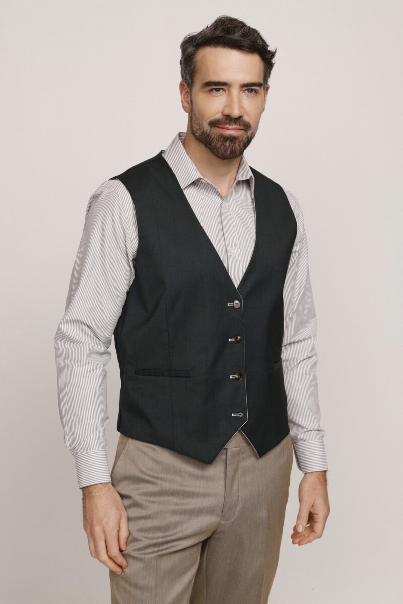 Chaleco Reversible Due Volti BEIGE/VERDE
