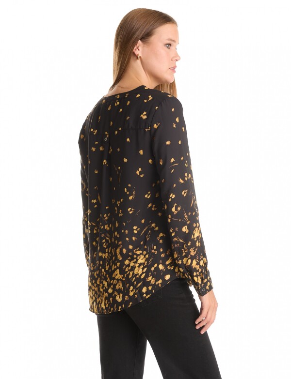 Blusa Gasa Print NEGRO/MULTI