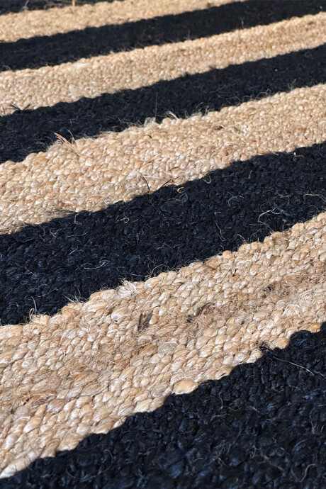 Agra ALFOMBRA AGRA JUTE 250X350 NATURAL BLACK