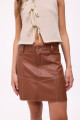 FALDA MINI COURO Camel