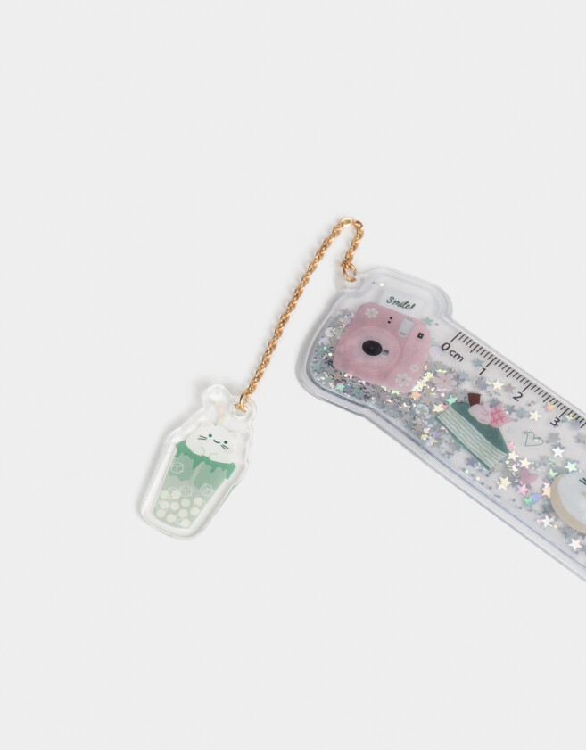 Útiles Varios Regla Estampada "matcha Girly" - Combinacion Multicolor