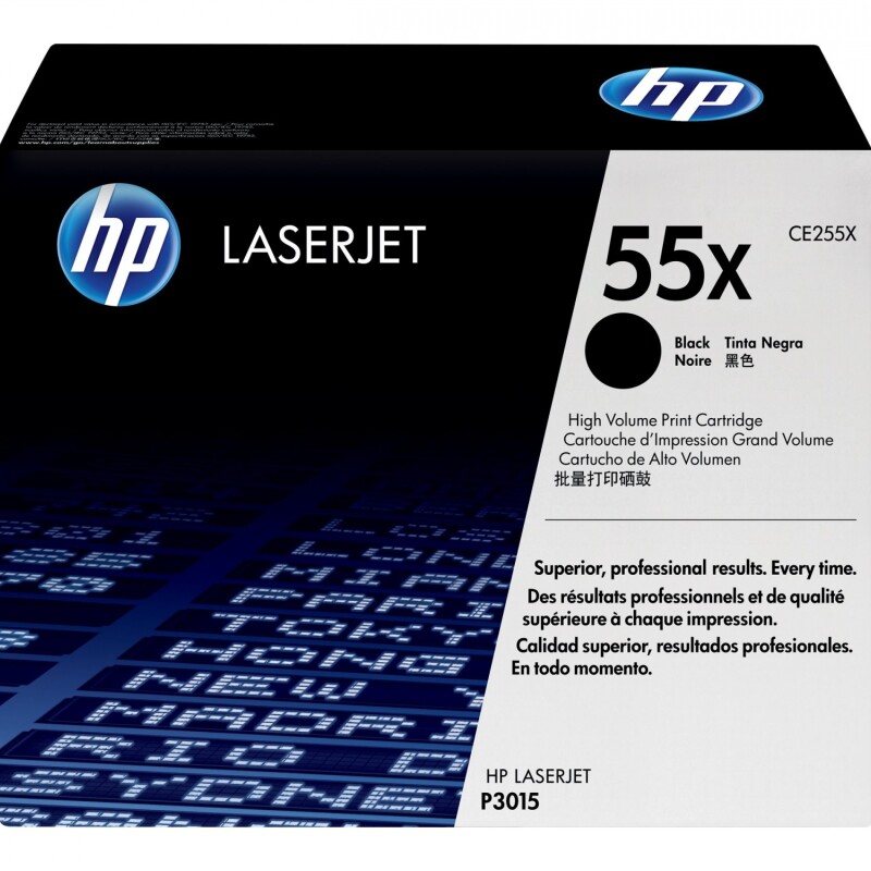 HP 55X - Alto rendimiento - negro - original - LaserJet - cartucho de tóner (CE255X) - para LaserJet Enterprise MFP M525; LaserJ HP 55X - Alto rendimiento - negro - original - LaserJet - cartucho de tóner (CE255X) - para LaserJet Enterprise MFP M525; LaserJ