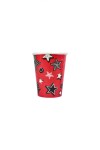 Vaso polipapel 8 oz ROJO STARS