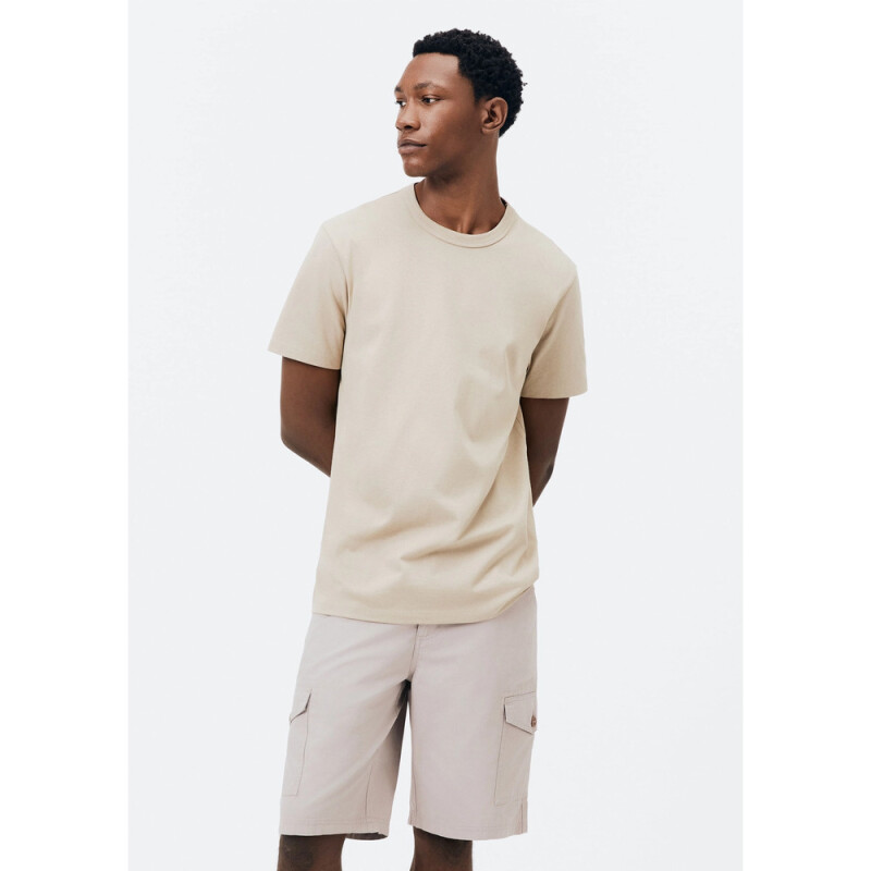 CAMISETA MM MASC MARROM CLARO