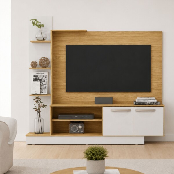 RACK - PANEL PARA TV BLANCO MARROCO