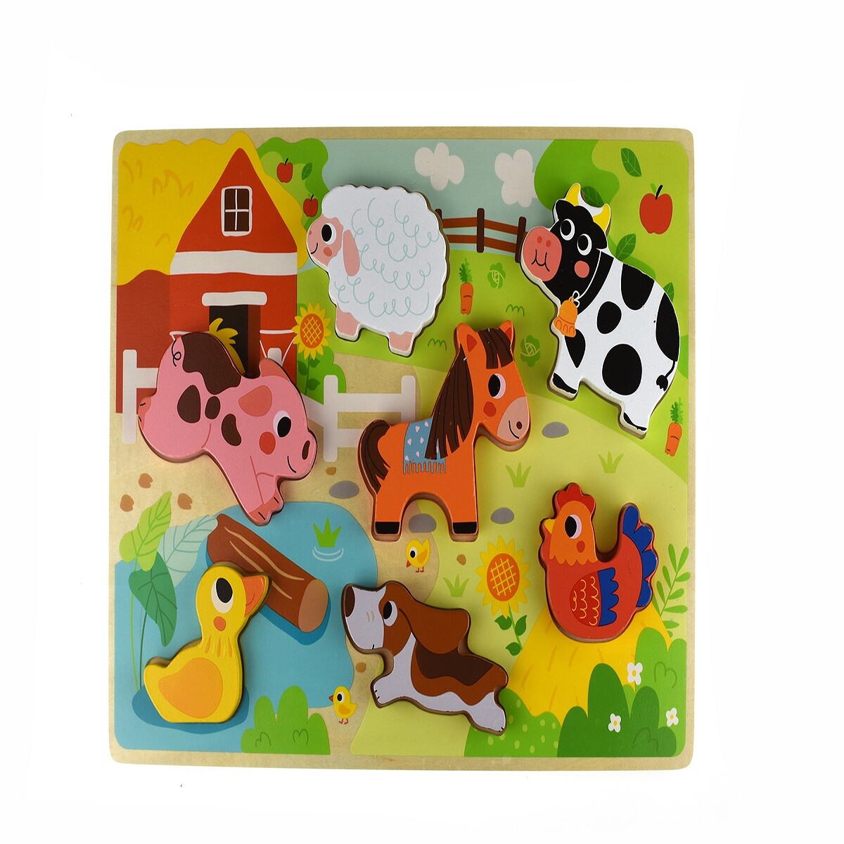 tooky toy puzzle dela granja 6 pzs 