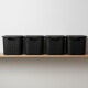 Set x4 caja ratán 20 lts NEGRO