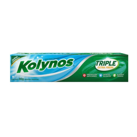 CREMA DENTAL KOLYNOS TRIPLE FRESCURA 1-2-3 90 GR CREMA DENTAL KOLYNOS TRIPLE FRESCURA 1-2-3 90 GR
