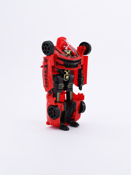 ROBOT TRANSFORMER CON MASCARA ROJO