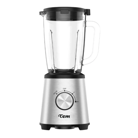 LICUADORA TEM ACERO Y NEGRO VASO DE VIDRIO T1WLI1300 NEGRO