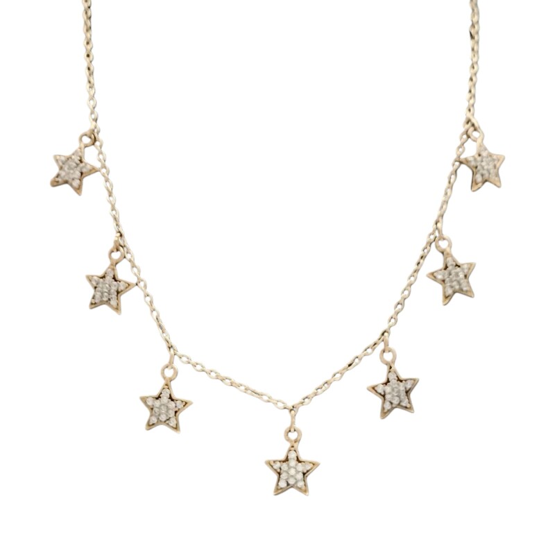 Conjunto Nakki estrellas-Plata rodinada micra oro 18k-Piedra Topacio blanco-CJ2014 conpiedra