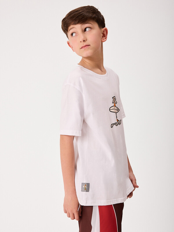 T-SHIRT CAMPODO TEEN RUSTY Blanco