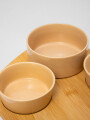 Tapas Y Picadas<br /> Set 3 Cuencos Con Tabla Color Unico