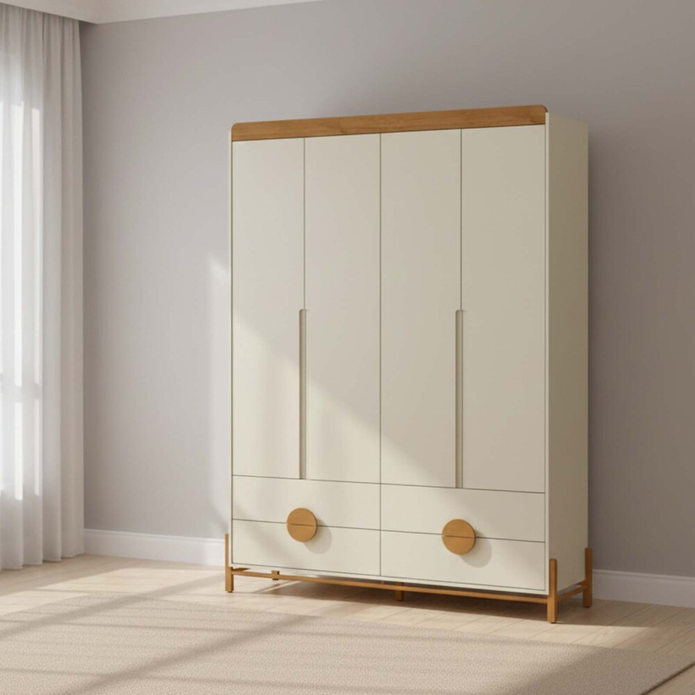 PLACARD TESS KIDS 4 PUERTAS MDF BLANCO