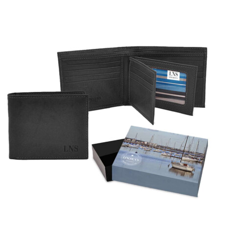 Billetera De Cuero Platón Negro