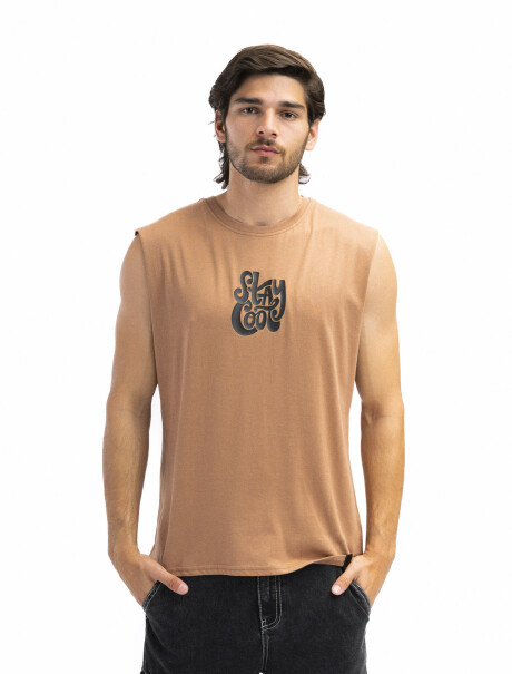 Musculosa Estampada Oversized Beige Pink Floyd